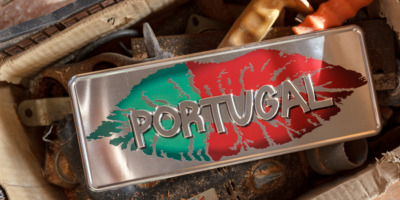 Aluminum Plate Portugal Premium Portugal Kiss with the Colors of Portugal - Ocean Plates Aluminum Plates