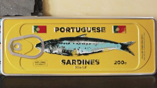 Placa Aluminio Portugal Premium Sardinha Amarela - Ocean Plates Placas em Aluminio