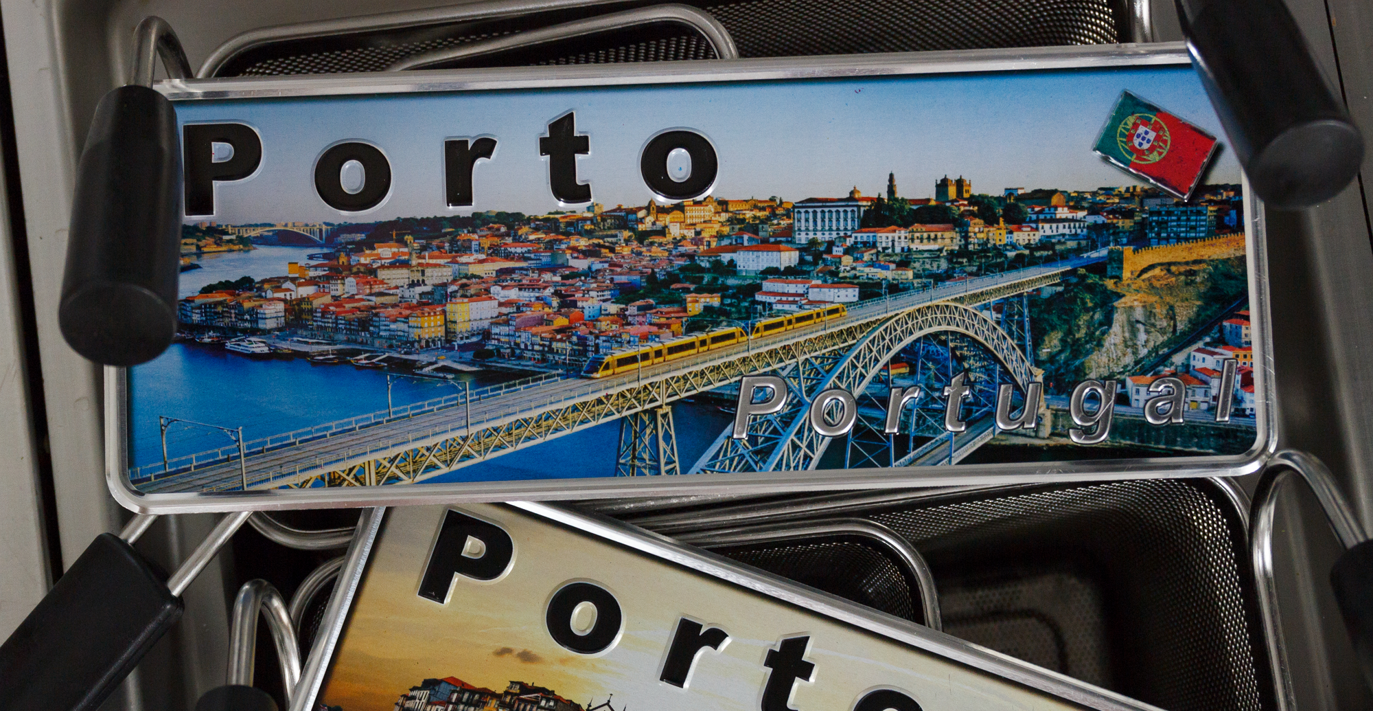 aluminum-plate-portugal-premium-porto-and-dom-luís-i-bridge-ocean-plates-aluminum-plates Aluminum Plate Portugal Premium Porto and Dom Luís I Bridge - Ocean Plates Aluminum Plates