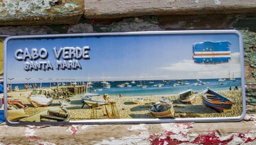 Placa Aluminio Cabo Verde Mini Cabo Verde Santa Maria - Ocean Plates Placas em Aluminio